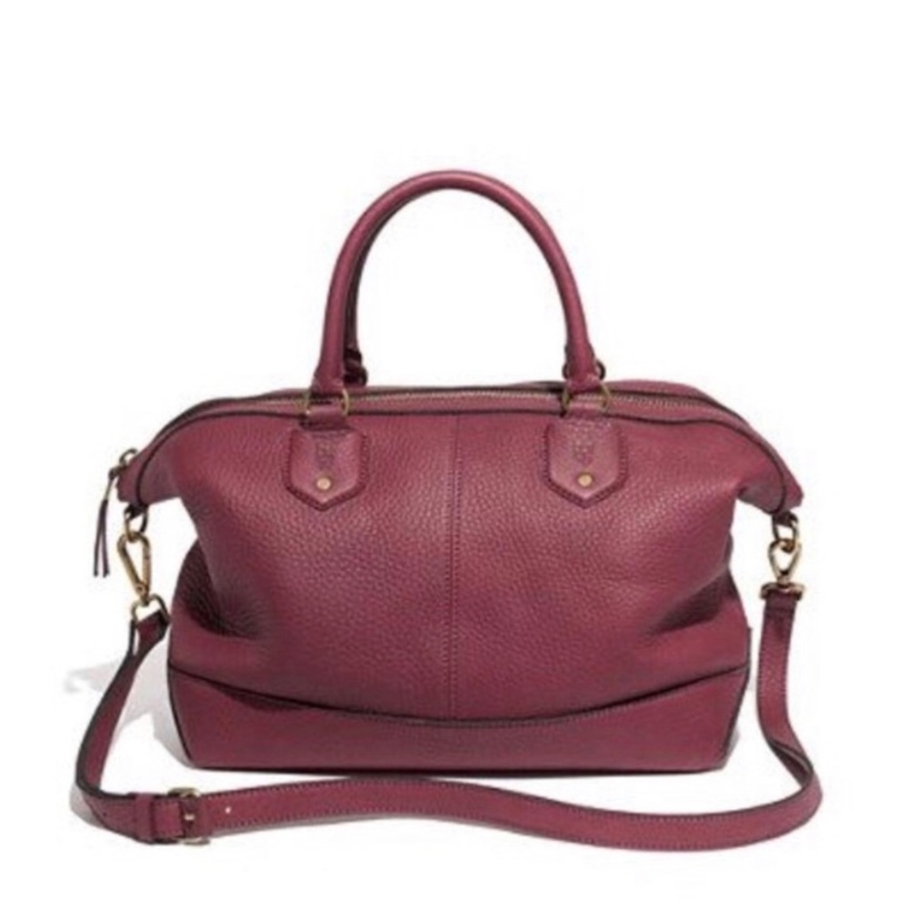 NWT Madewell Berliner Leather Satchel Dark Cabb